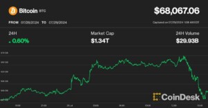 Bitcoin price 7/29 (CoinDesk)